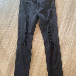 Express Black distressed size 6 Jean Wore once
